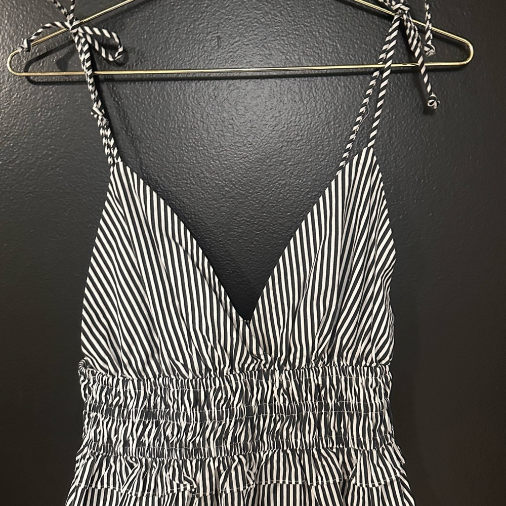 Chic Black and White Striped Tank Top